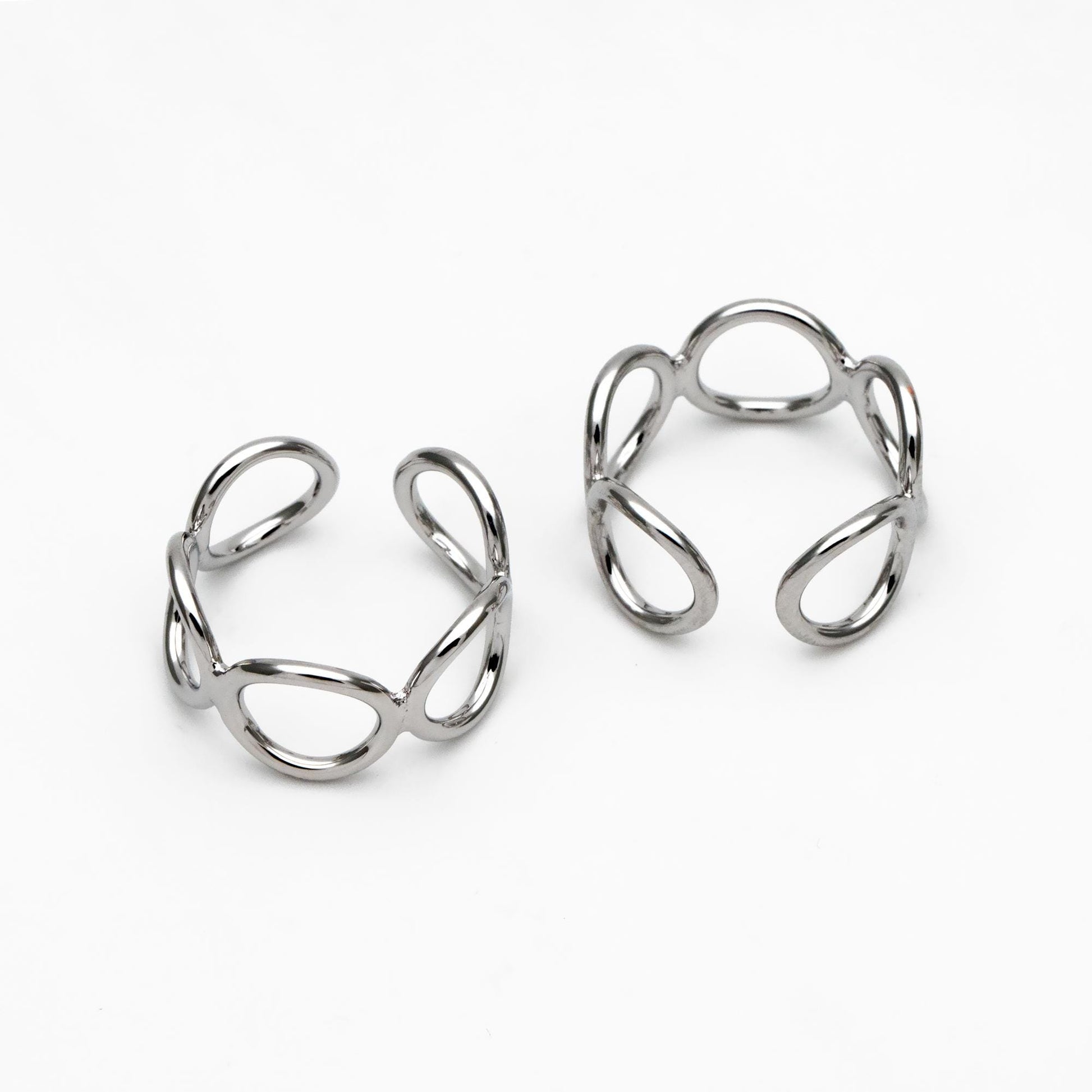 4pcs Gold/ Silver Chain Ring, Statement Ring, Chunky Ring, Dainty Rings, Adjustable Ring, Minimalist Ring (#JZ-051)