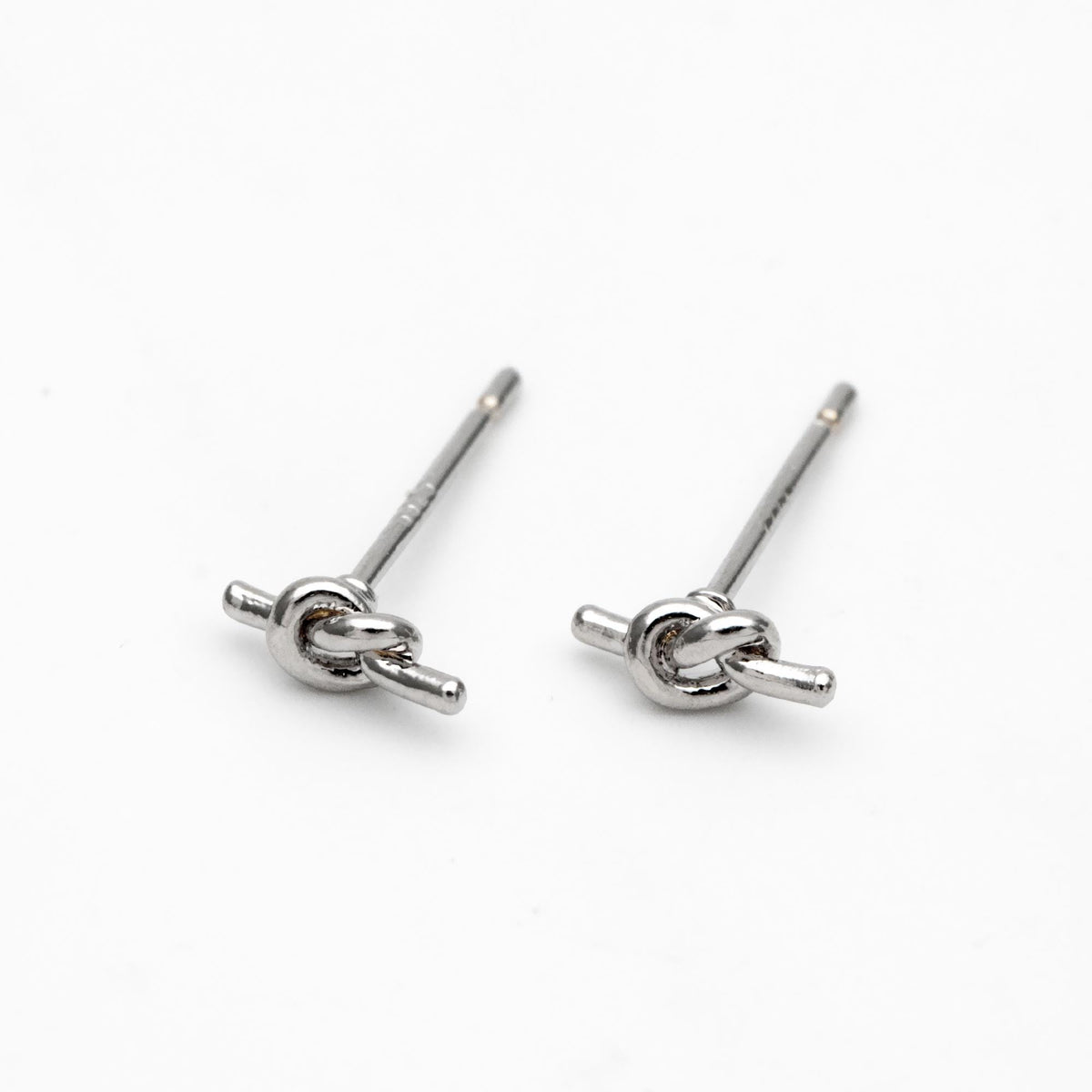 10pcs Gold/ Silver Tone Knot Ear Studs, Real Gold/ Rhodium plated Brass, Minimalist Stud Earrings (GB-4464)