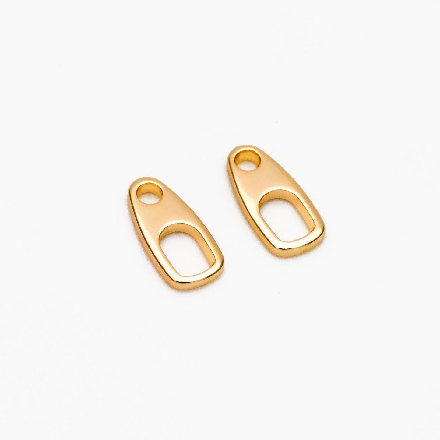 20pcs Gold/ Silver Tone Soda Tab Connectors for Necklace, Gold/ Rhodium plated Brass, Necklace Jewelry Making Supplies (GB-4472)