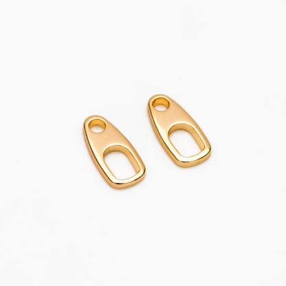 20pcs Gold/ Silver Tone Soda Tab Connectors for Necklace, Gold/ Rhodium plated Brass, Necklace Jewelry Making Supplies (GB-4472)