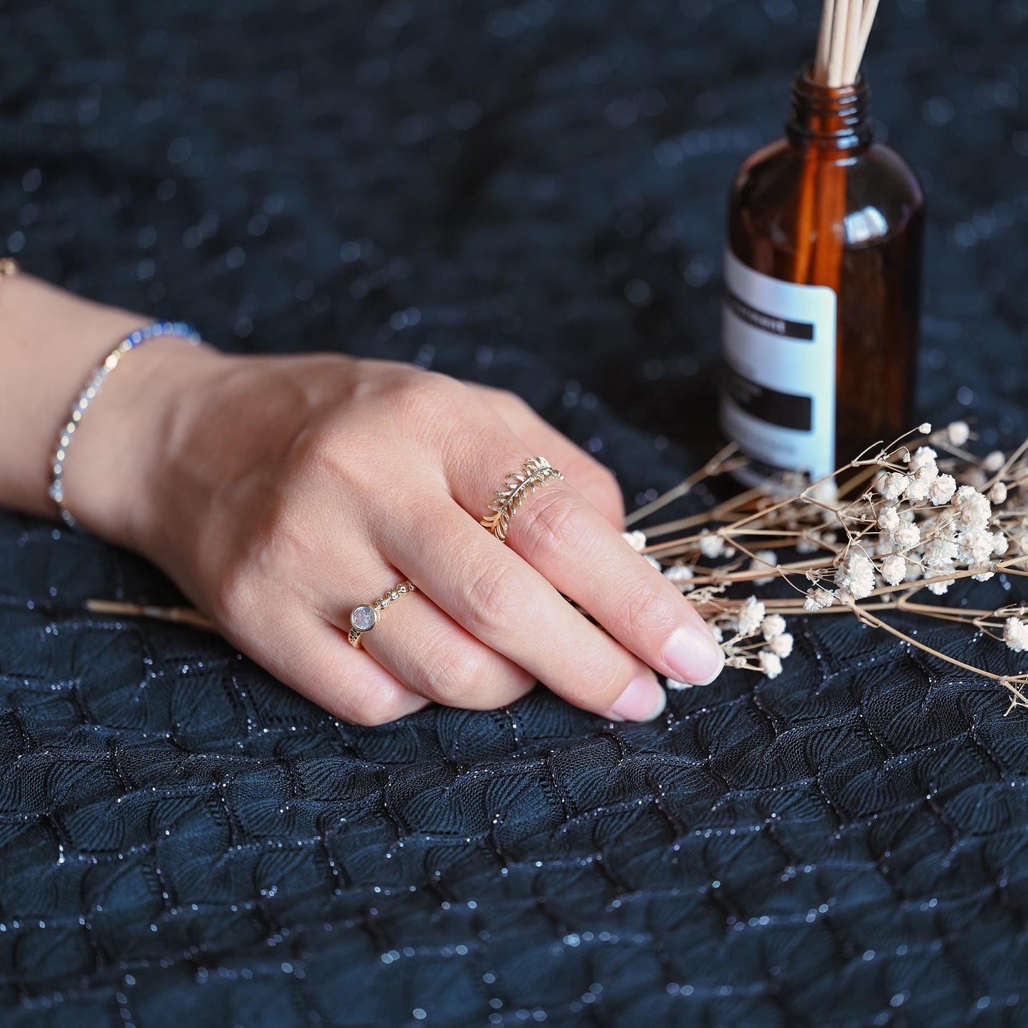 4pcs Gold Feather Finger Ring, Everyday Ring, Modern Style Ring, Fashion Rings, Dainty Rings (#GB-3925)