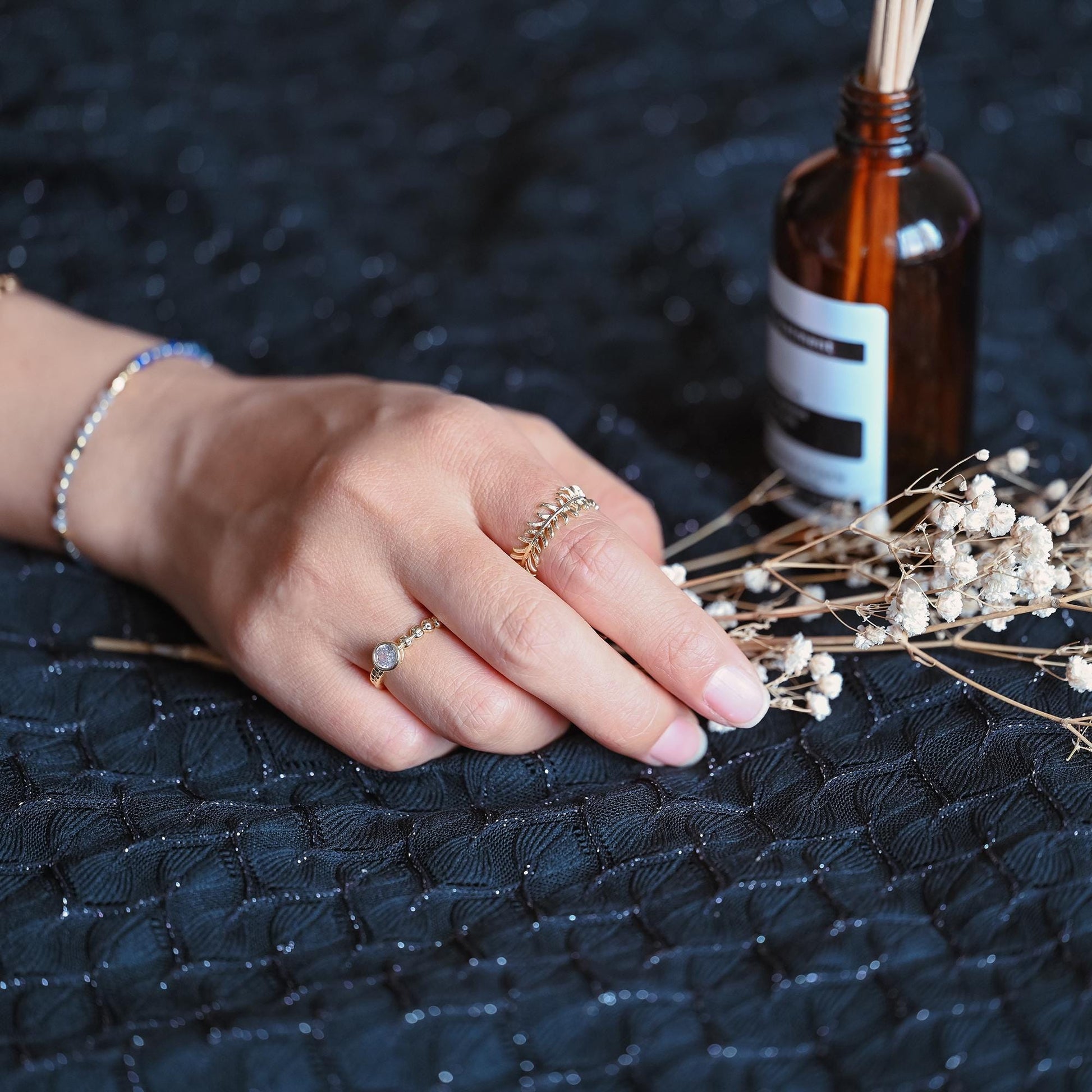 4pcs Gold Feather Finger Ring, Everyday Ring, Modern Style Ring, Fashion Rings, Dainty Rings (#GB-3925)