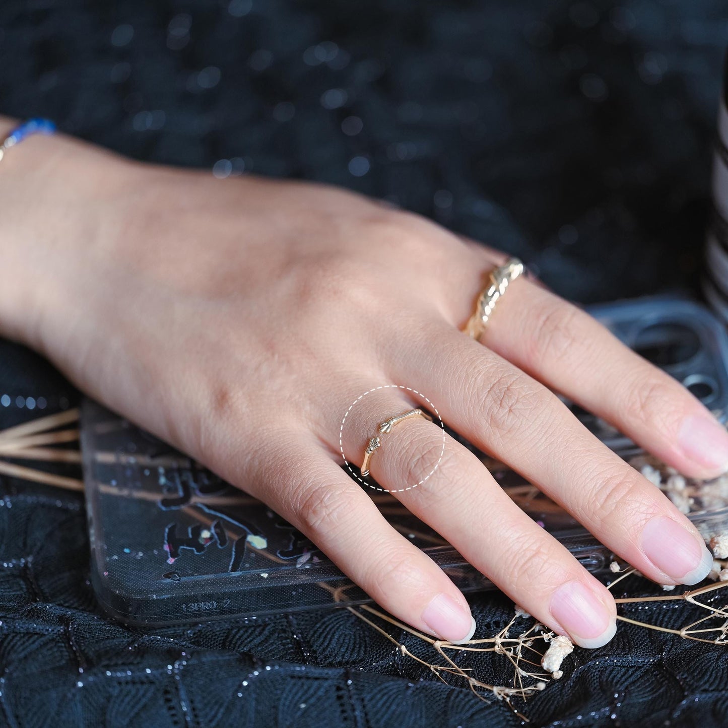 4pcs Gold Bamboo Ring, Finger Ring, Everyday Ring, Modern Style Ring, Fashion Rings, Dainty Rings (#GB-4051)