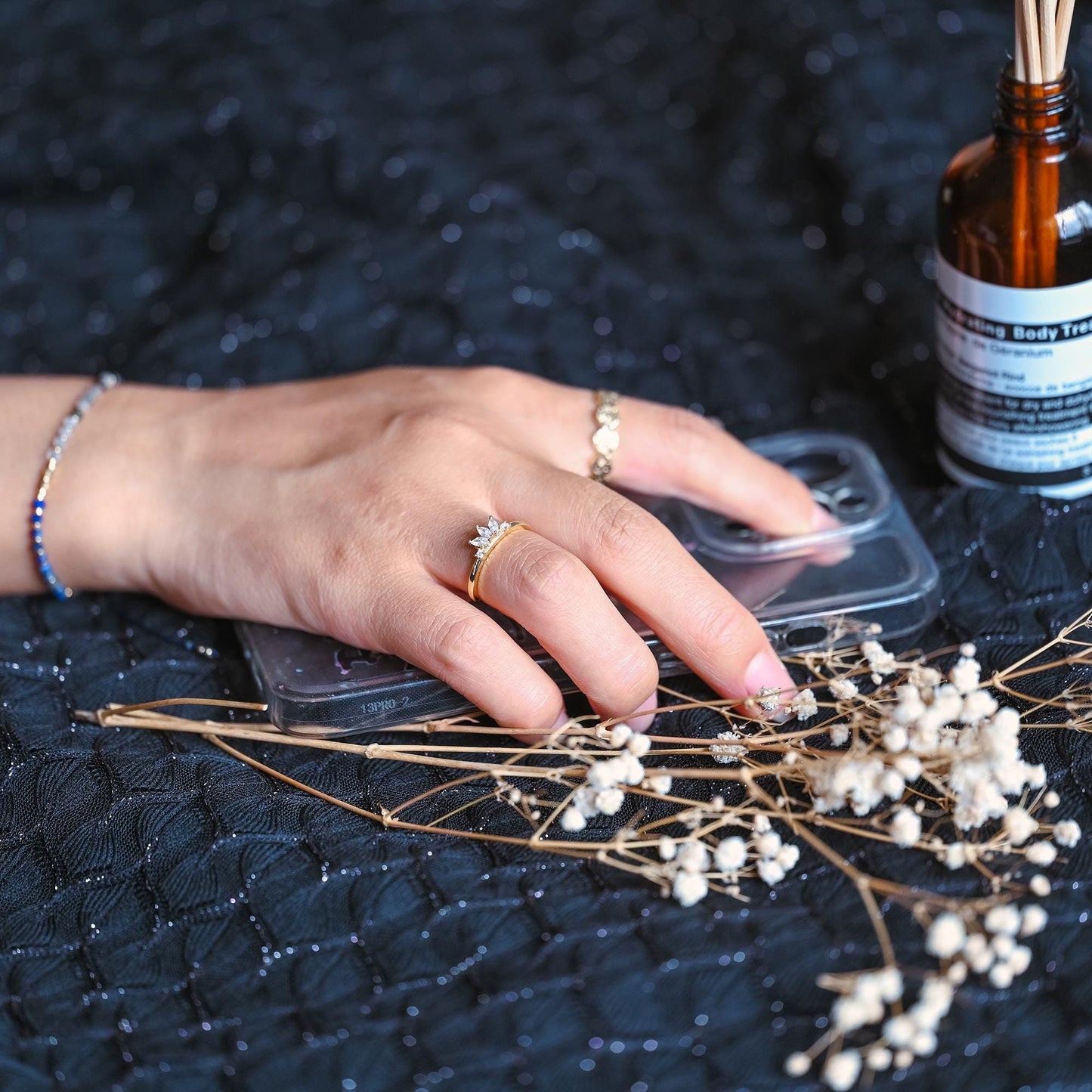 4pcs CZ Pave Crown Ring, Modern Style Ring, Fashion Rings, Dainty Rings, Adjustable Ring (#GB-4219)