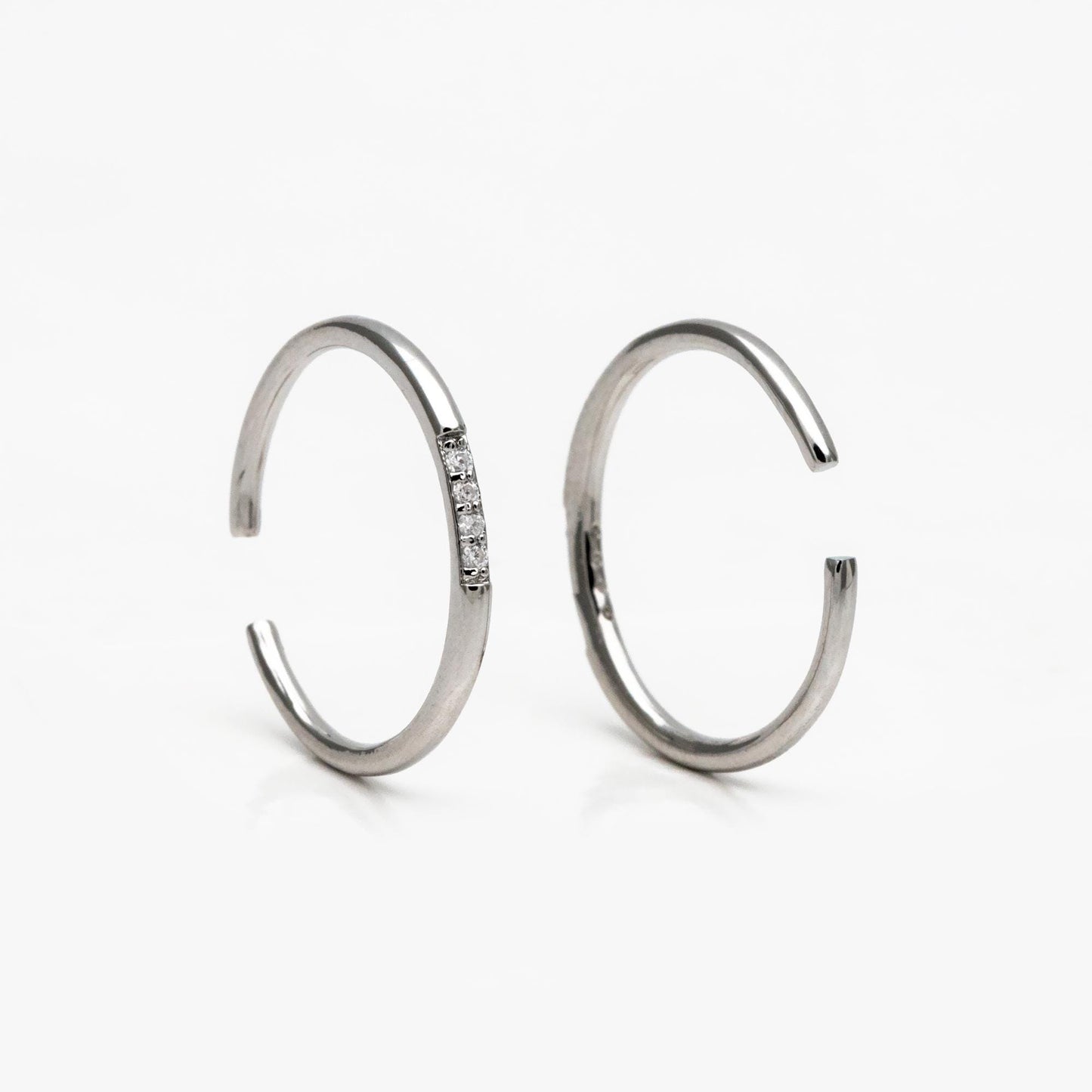 4pcs CZ Pave Minimalist Ring, Dainty Gold/ Silver Ring, Thin Ring, Stackable Ring (#GB-3663)