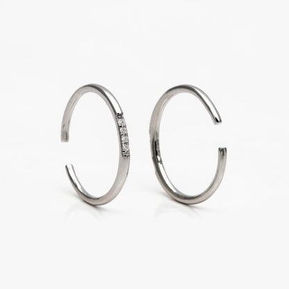 4pcs CZ Pave Minimalist Ring, Dainty Gold/ Silver Ring, Thin Ring, Stackable Ring (#GB-3663)