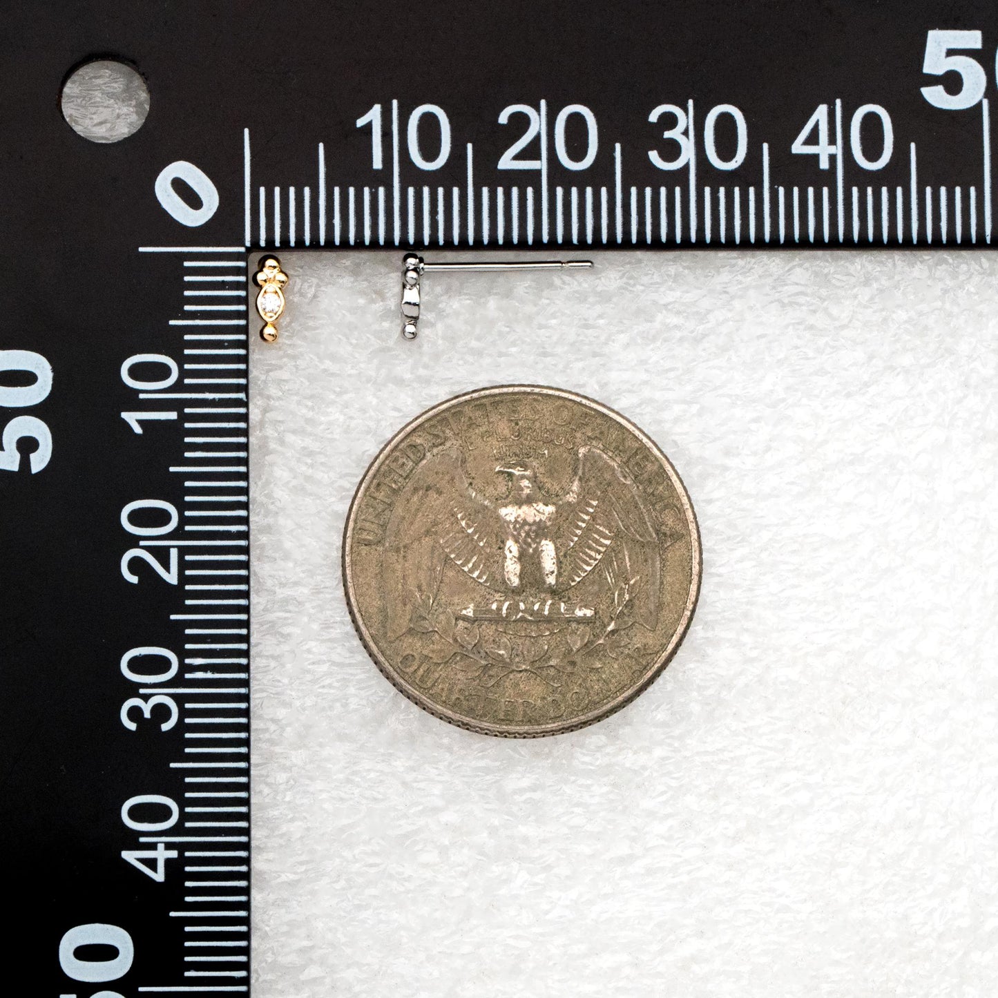 10pcs CZ Pave Gold/ Silver Tiny Marquise Earrings, Gold/ Rhodium Plated Brass, Tiny Stud Earrings (GB-4514)