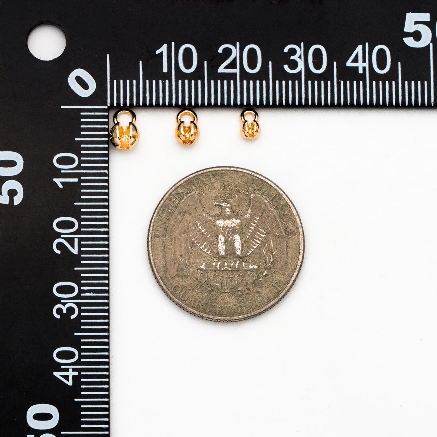 20pcs Gold Crimp Ends, Cord Ends, Clam Shell Bead Tip, Ball Chain Connector, Chain Crimps, Gold Plated Findings (GB-2832)