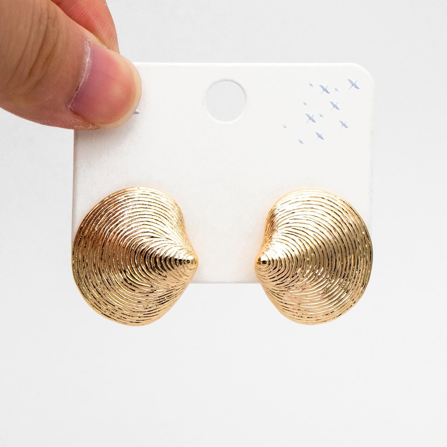4pcs Gold/ Silver Tone Shell Earrings 25x23mm, Modern Style Earrings, Fashion Earrings,Beach Jewelry (GB-4475)