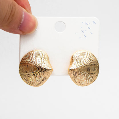 4pcs Gold/ Silver Tone Shell Earrings 25x23mm, Modern Style Earrings, Fashion Earrings,Beach Jewelry (GB-4475)