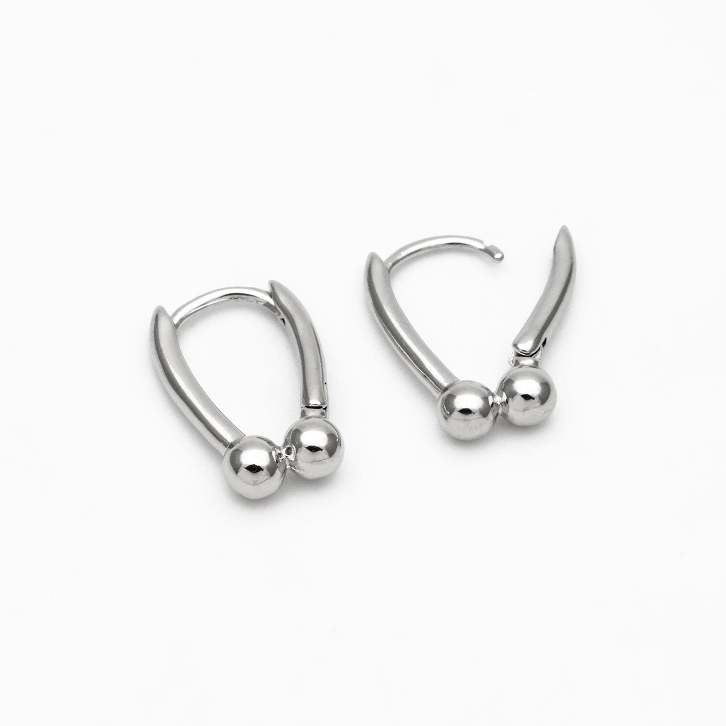 10pcs Gold/ Silver Tone Hoop Earrings, Gold/ Rhodium plated Brass, Geometric Earring Hoops (GB-4539)