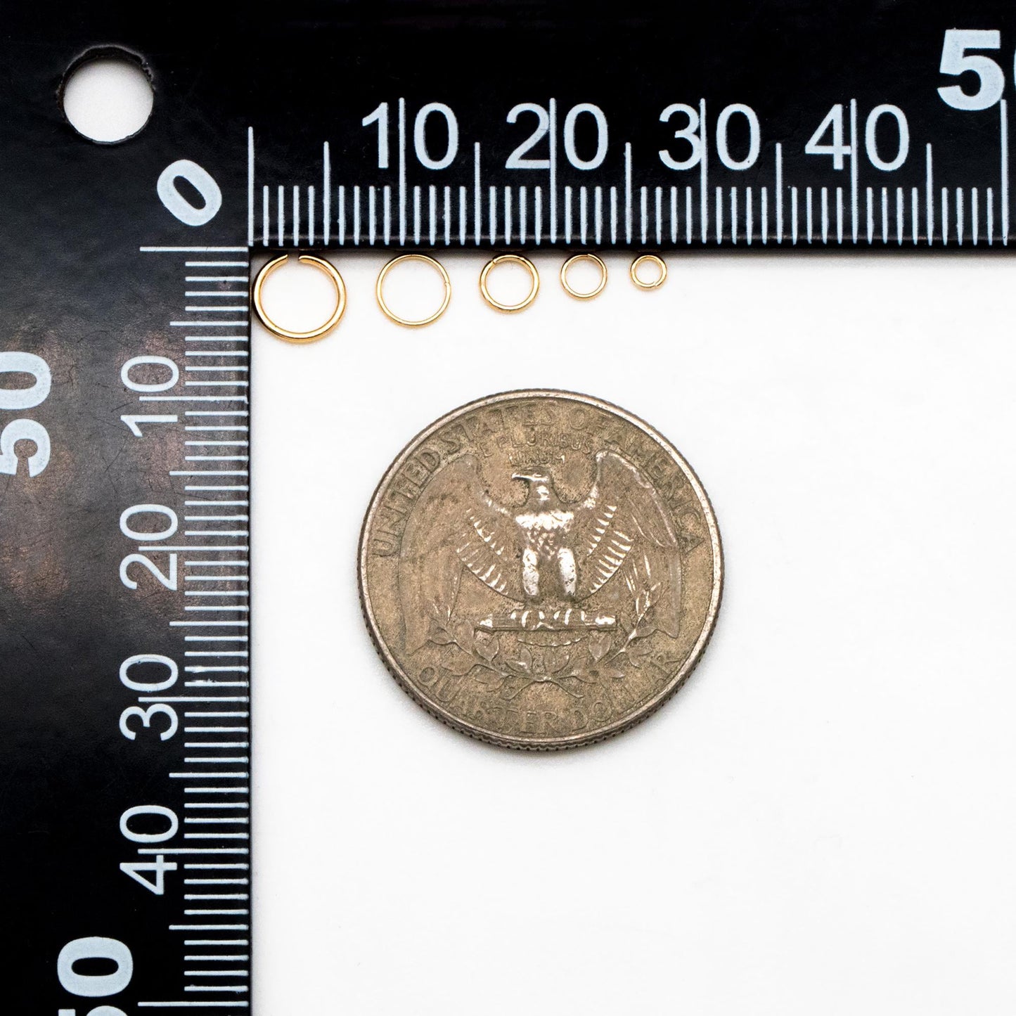 200pcs Gold plated 304 Stainless Steel Open Jump Rings, 2.5/ 3/ 5mm by 0.4mm (26 Gauge) Tiny Loops, Connect Thin Chains (#GB-155)