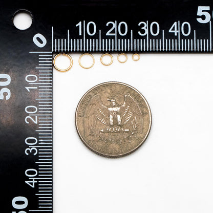 200pcs Gold plated 304 Stainless Steel Open Jump Rings, 2.5/ 3/ 5mm by 0.4mm (26 Gauge) Tiny Loops, Connect Thin Chains (#GB-155)