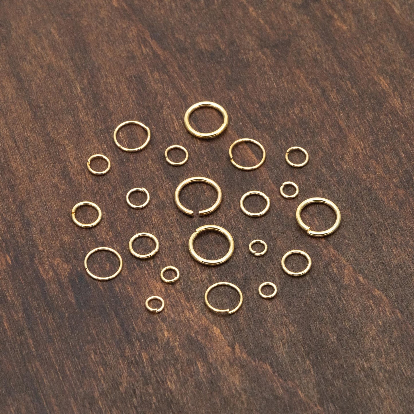 200pcs Gold plated 304 Stainless Steel Open Jump Rings, 2.5/ 3/ 5mm by 0.4mm (26 Gauge) Tiny Loops, Connect Thin Chains (#GB-155)