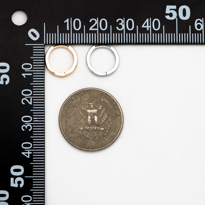 4pcs CZ Pave Gold/ Silver Hoop Earrings, 14mm, 18K Real Gold/ Rhodium plated Brass, Dainty Huggie Earrings, Minimalist Earrings (GB-2815-C)