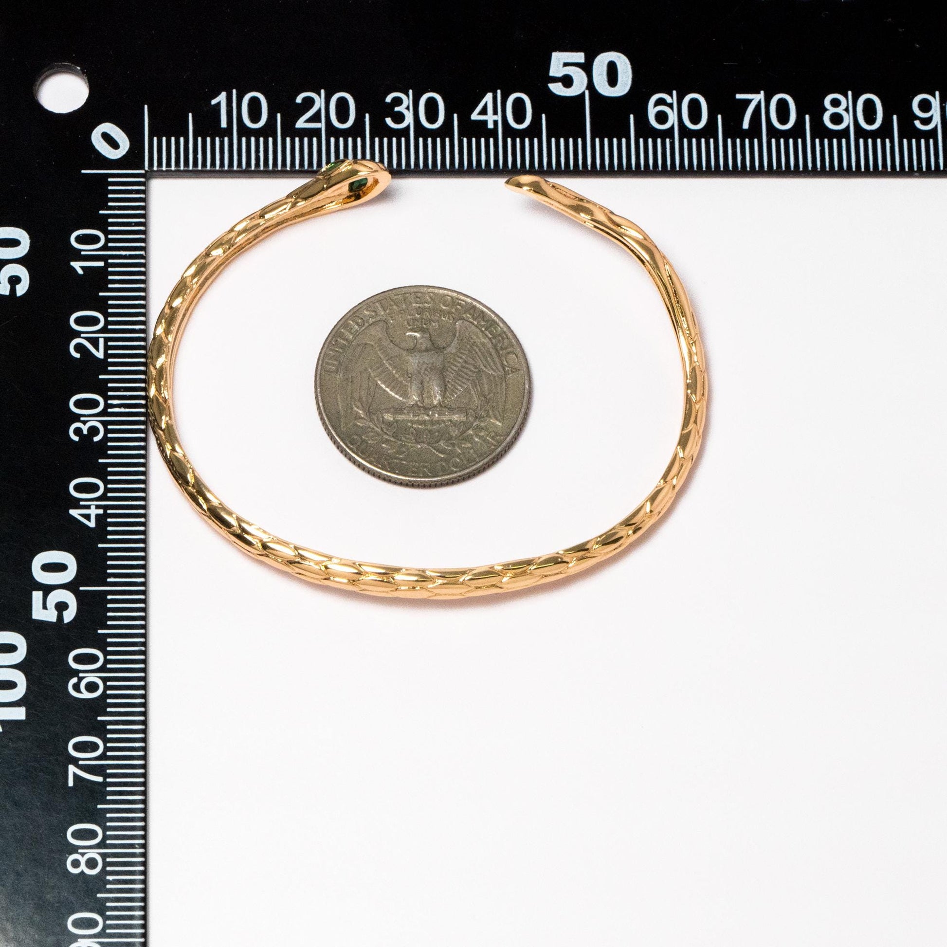 1pcs CZ Pave Gold Snake Bangle Bracelet, Stackable Bracelets, Adjustable Bangle Bracelet (GB-4560)