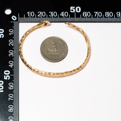 1pcs CZ Pave Gold Snake Bangle Bracelet, Stackable Bracelets, Adjustable Bangle Bracelet (GB-4560)