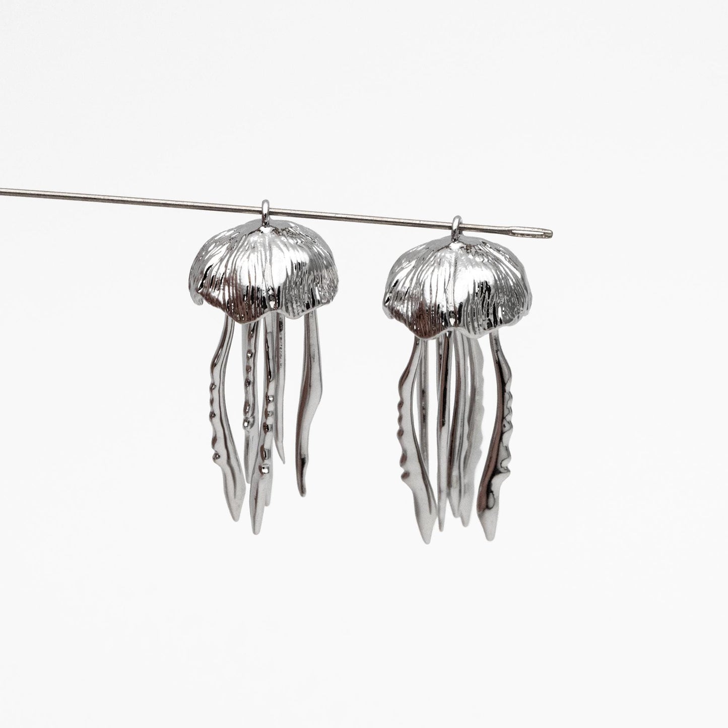 4pcs Gold/ Silver Jellyfish Pendants, 18K Gold/ Rhodium plated Brass Ocean Charms, DIY Supplies Wholesale (GB-4043)