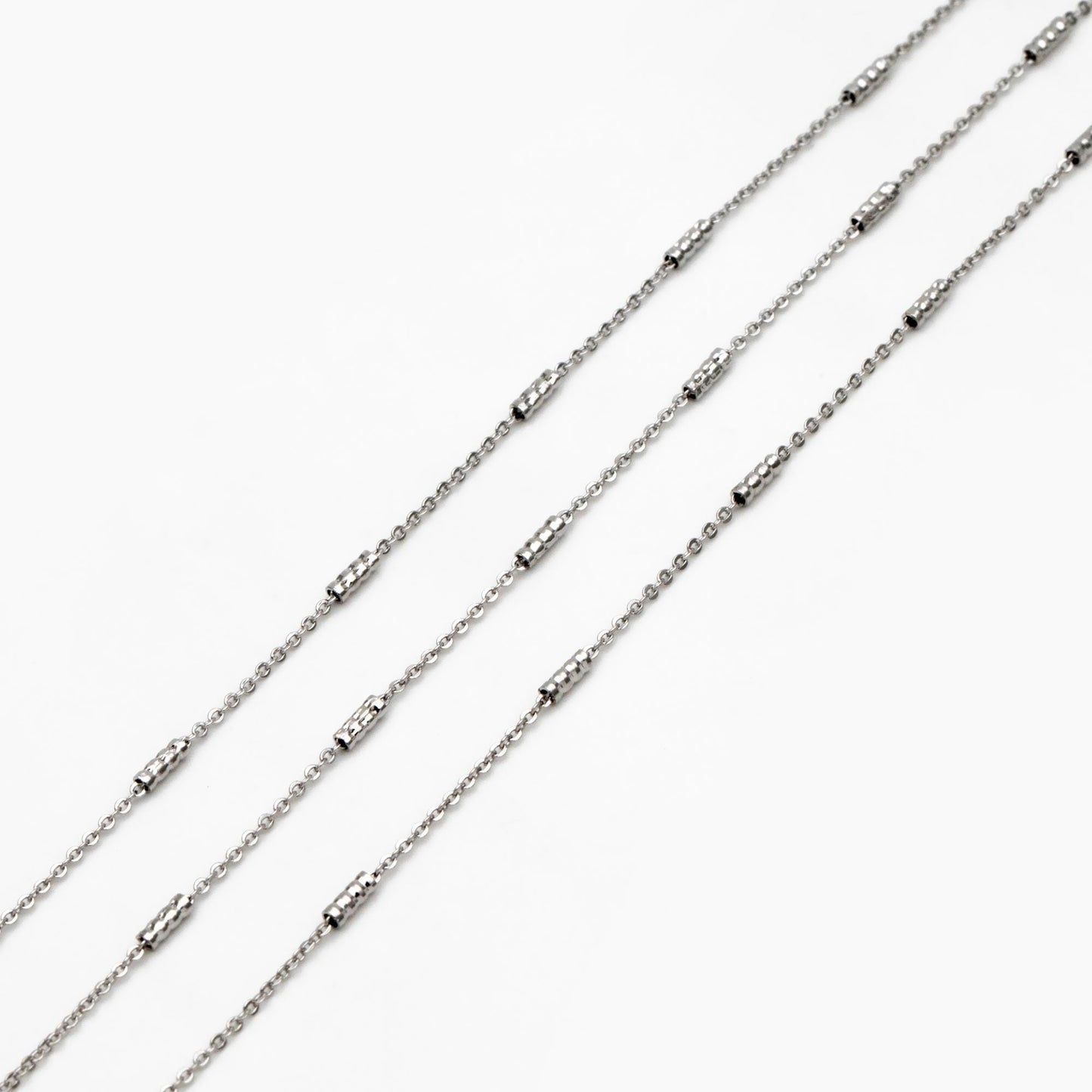 Gold/ Silver plated Brass Chains, Real Gold Designer Chain, 1.5mm Thin Decorative Chains (#LK-127)/ 1 meters=3.3 feet