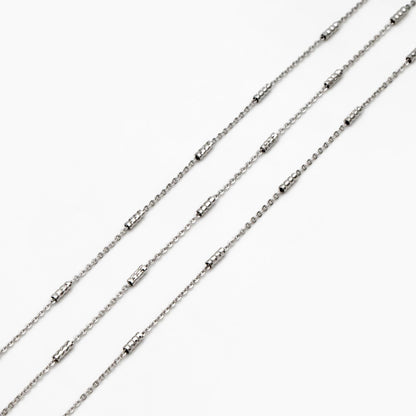 Gold/ Silver plated Brass Chains, Real Gold Designer Chain, 1.5mm Thin Decorative Chains (#LK-127)/ 1 meters=3.3 feet