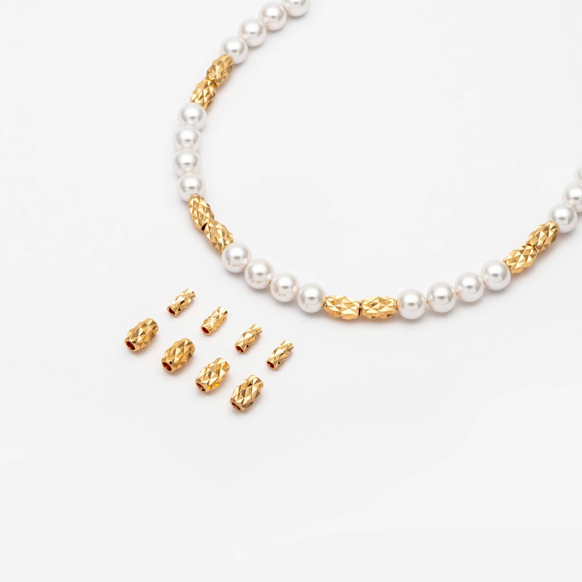 20pcs Gold Cutting Spacer Beads, DIY Jewelry Making Supplies Wholesale (GB-2016)