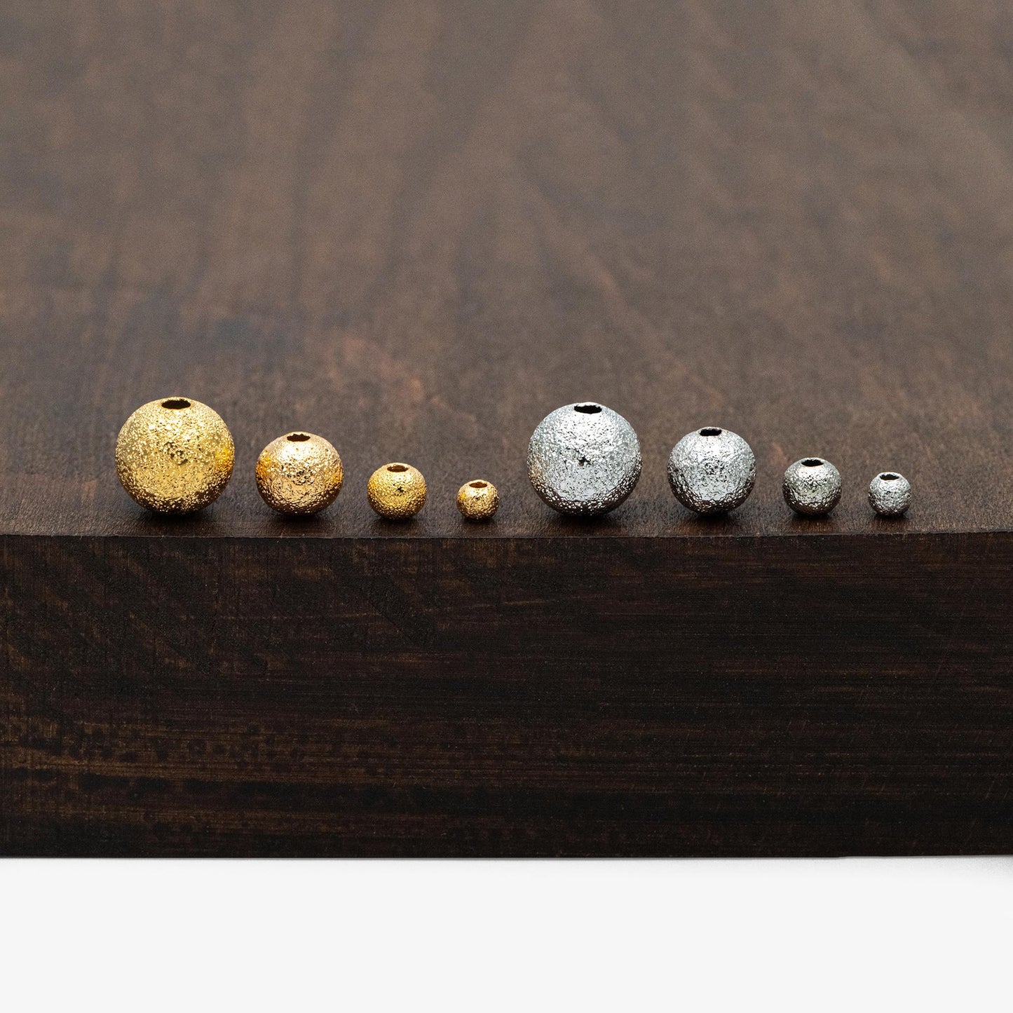 Gold plated Brass Round Spacer Beads, 3/ 4/ 5/ 6/ 8mm, Lead Nickel Free (GB-052)