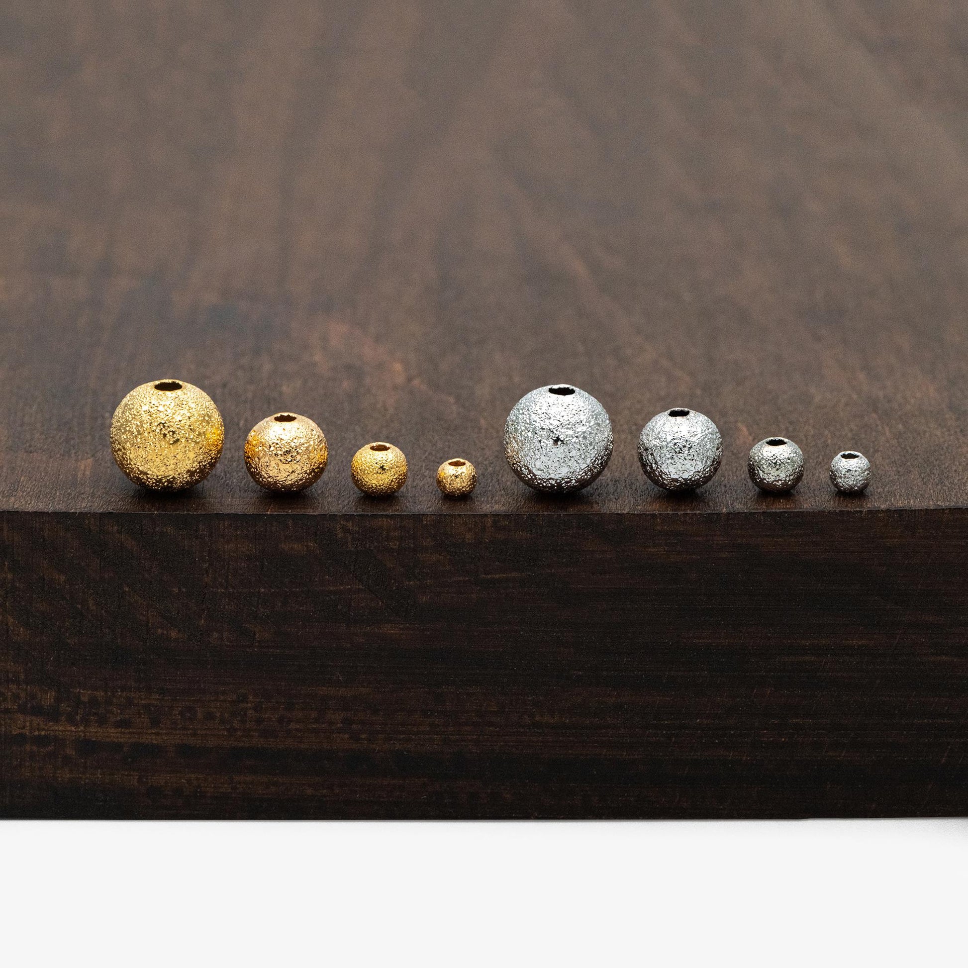 Gold plated Brass Round Spacer Beads, 3/ 4/ 5/ 6/ 8mm, Lead Nickel Free (GB-052)