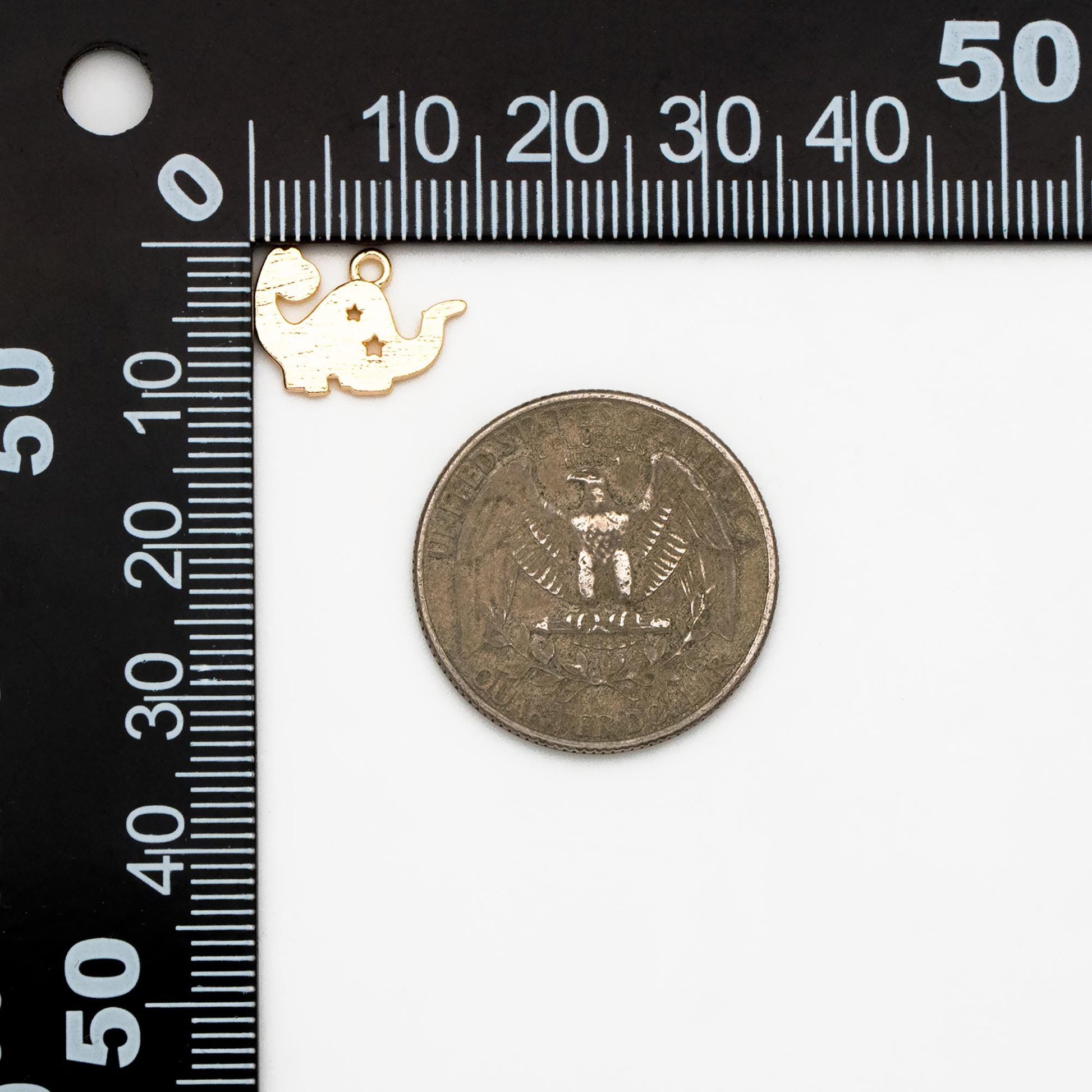 10pcs Gold Dinosaur Charms 14mm, Real Gold plated Brass, Color Not Easily Tarnish (GB-327)