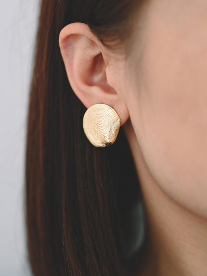 4pcs Gold/ Silver Tone Shell Earrings 25x23mm, Modern Style Earrings, Fashion Earrings,Beach Jewelry (GB-4475)