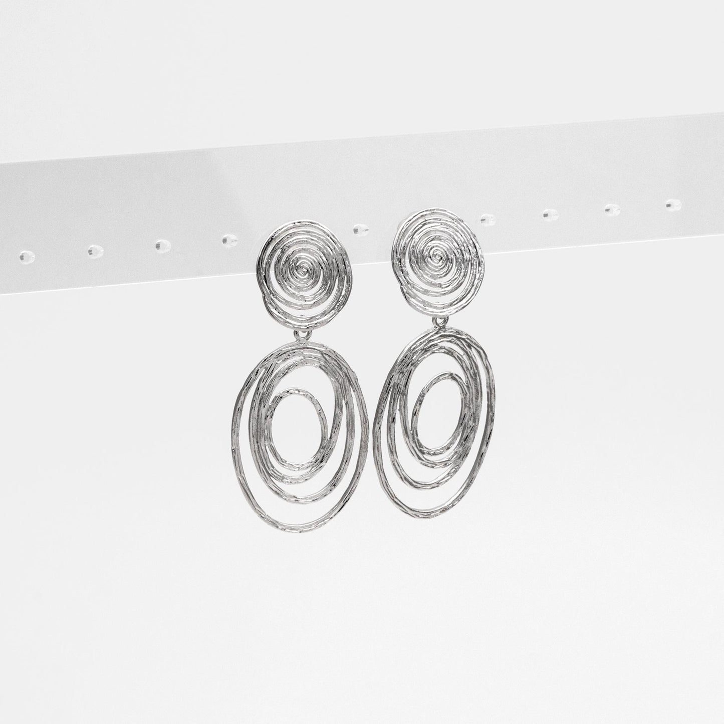 Gold/ Silver Vortex Earrings, Swirl Stud Earrings, Everyday Earrings, Handmade Earrings, Gift For Her (ER-094)