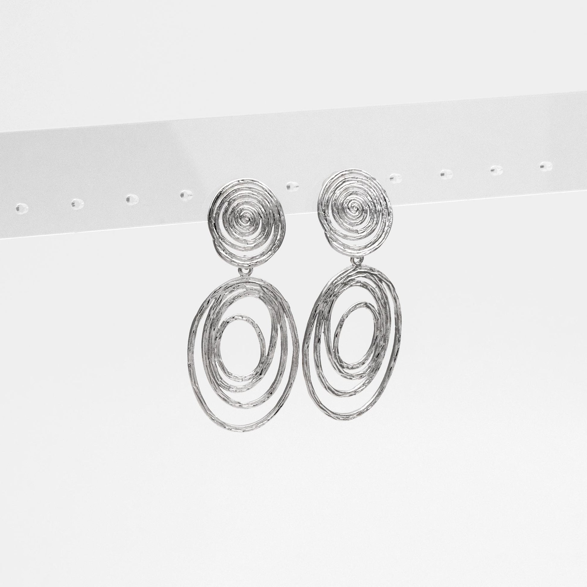 Gold/ Silver Vortex Earrings, Swirl Stud Earrings, Everyday Earrings, Handmade Earrings, Gift For Her (ER-094)