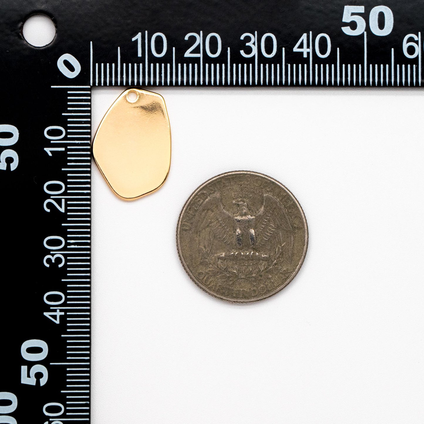 10pcs Gold/ Rhodium plated Brass Irregular Geometic Charm Pendants 20.5mm (GB-502)