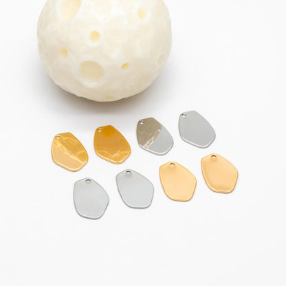 10pcs Gold/ Rhodium plated Brass Irregular Geometic Charm Pendants 20.5mm (GB-502)