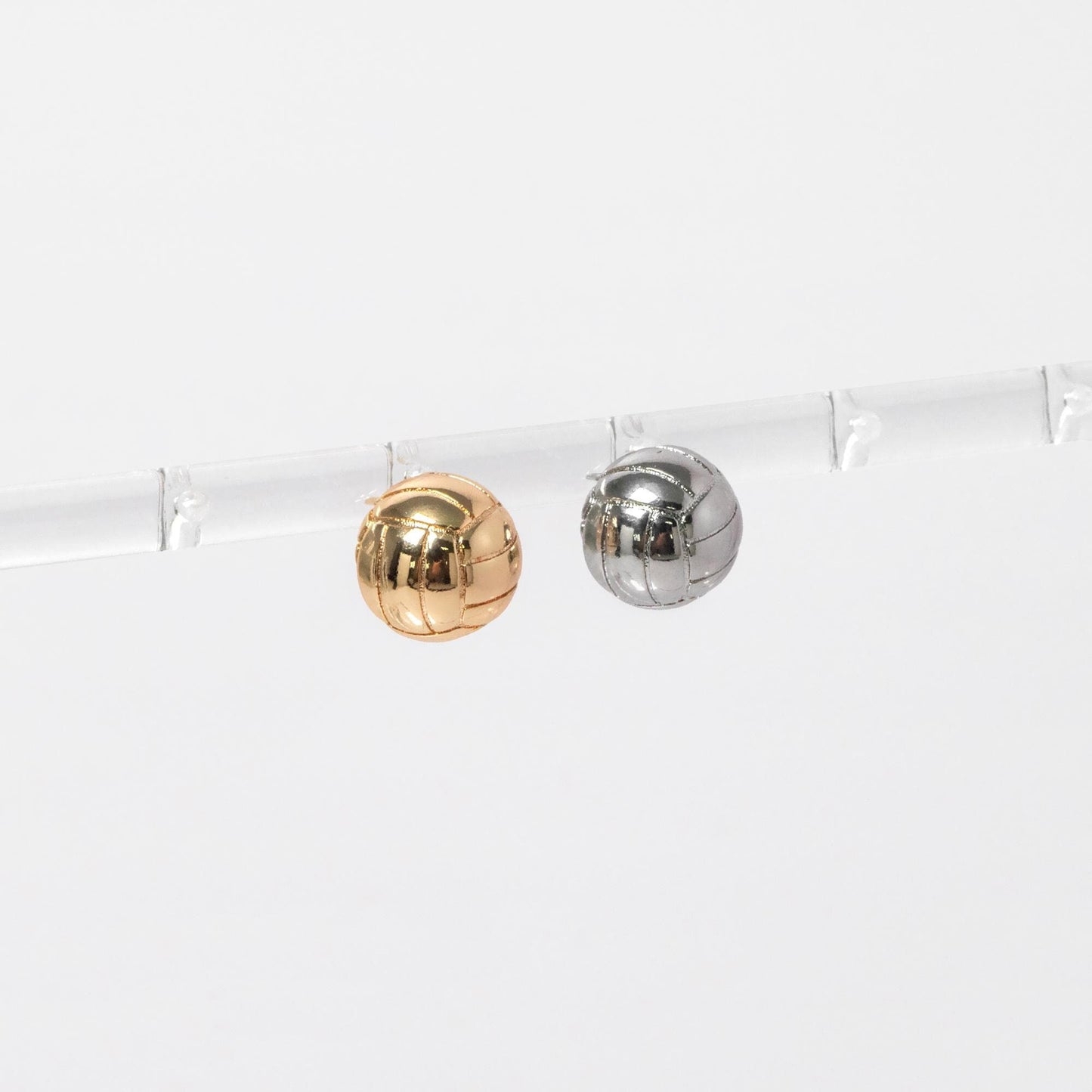 10pcs Gold/ Silver Tone Round Earrings, 18K Gold/ Rhodium plated Brass, Geometric Stud Earrings (GB-4561)