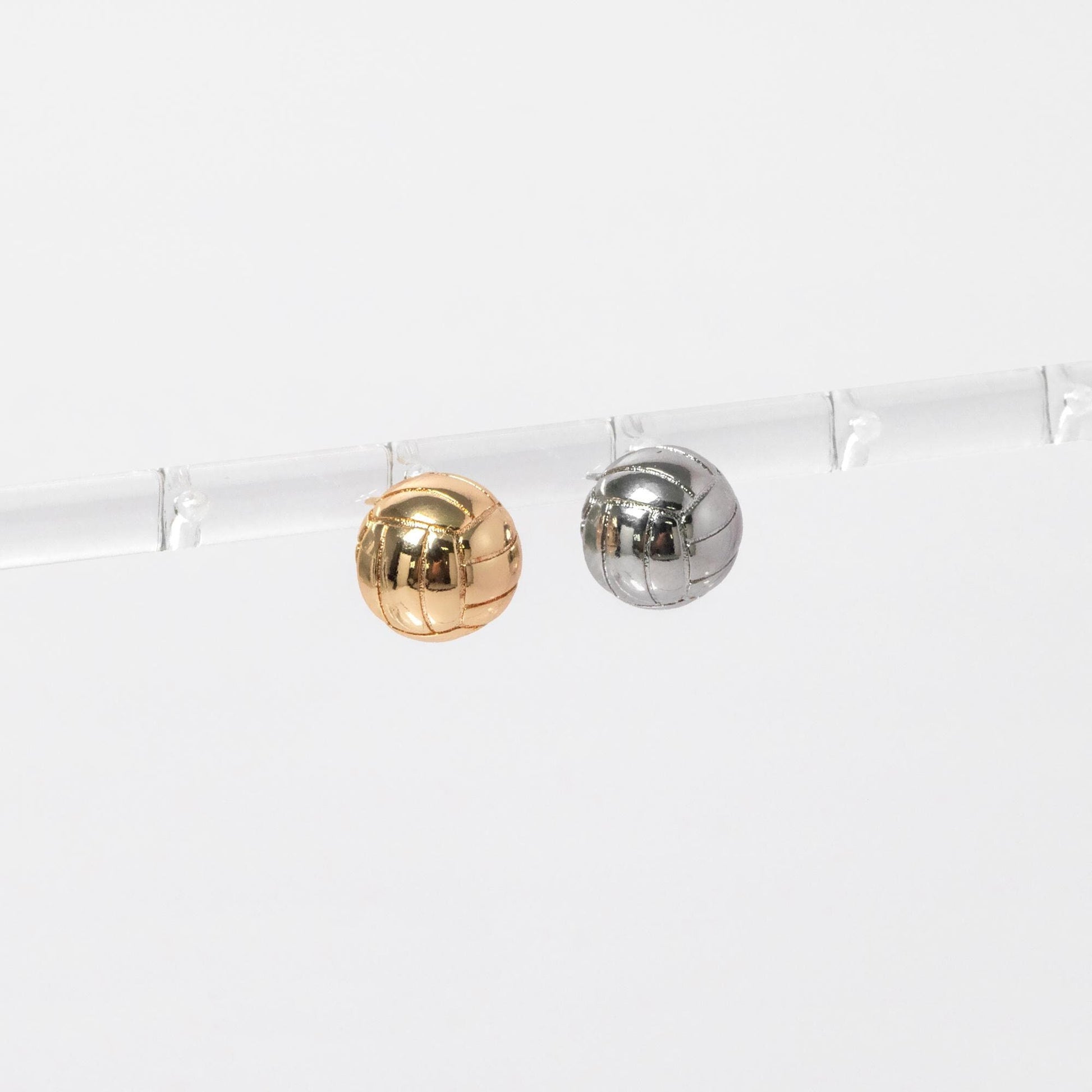 10pcs Gold/ Silver Tone Round Earrings, 18K Gold/ Rhodium plated Brass, Geometric Stud Earrings (GB-4561)