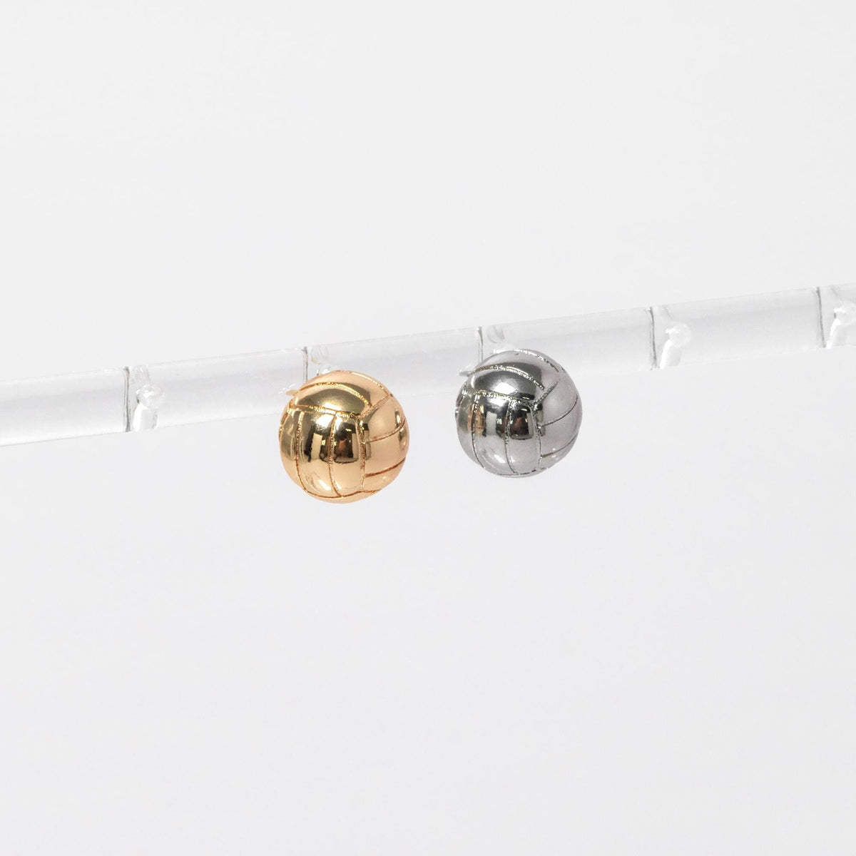 10pcs Gold/ Silver Tone Round Earrings, 18K Gold/ Rhodium plated Brass, Geometric Stud Earrings (GB-4561)