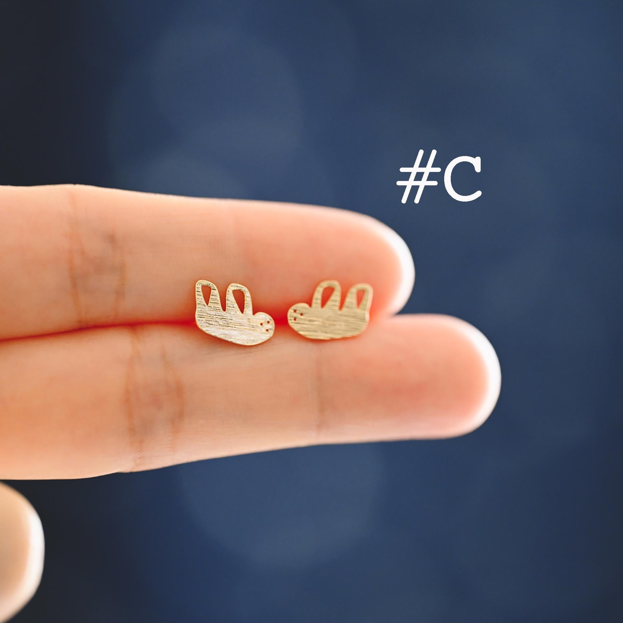 10pcs Gold Hedgehog/ Alpaca/ Sloth/ Koala Earrings, Gold Plated Brass, Cute Animal Stud Earrings (GB-4528)