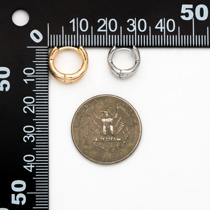 10pcs Gold/ Silver Tone Criss Cross Hoop Earrings, Gold/ Rhodium plated Brass, Huggie Earrings, Gold Hoops, Huggies (GB-3465)