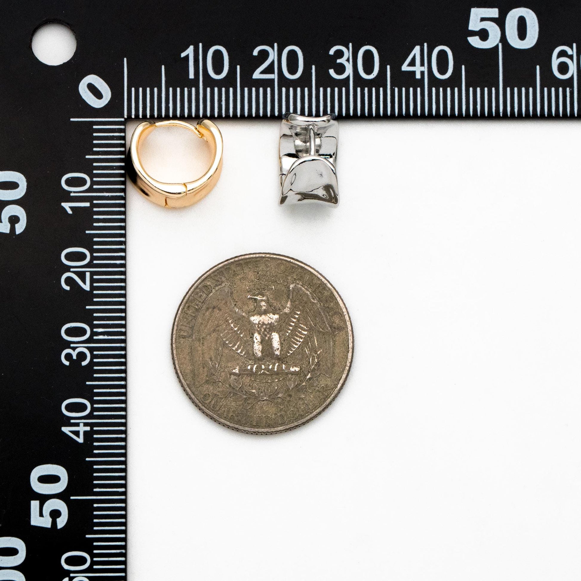 10pcs Gold/ Silver Tone Hoop Earrings, Huggie Earrings, Minimalist Earrings, Small Gold Hoops Earring (GB-4536)