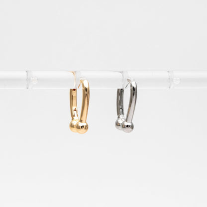 10pcs Gold/ Silver Tone Hoop Earrings, Gold/ Rhodium plated Brass, Geometric Earring Hoops (GB-4539)
