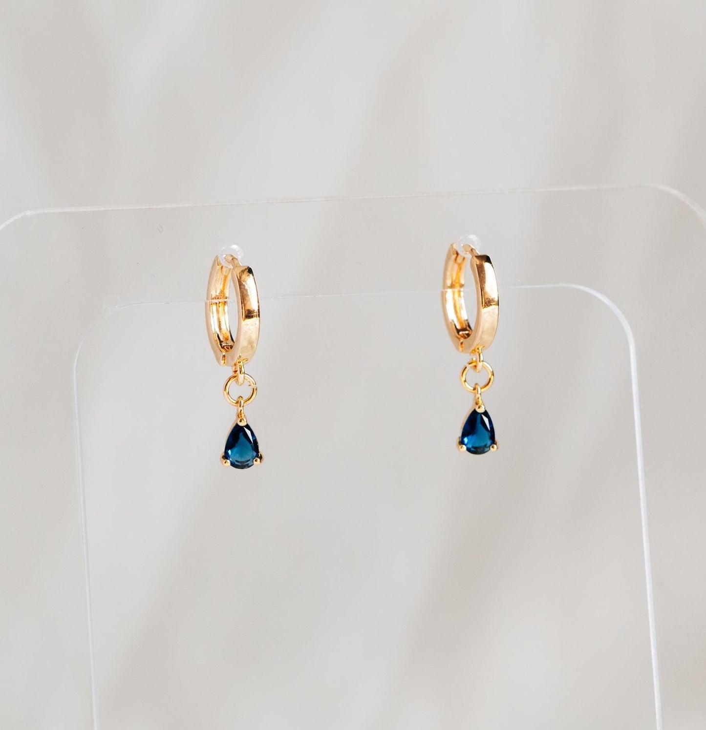 10pcs CZ Pave Teardrop Charms 8.5x5mm, 18K Gold plated Brass, Mini Water Drop Pendants (GB-812)