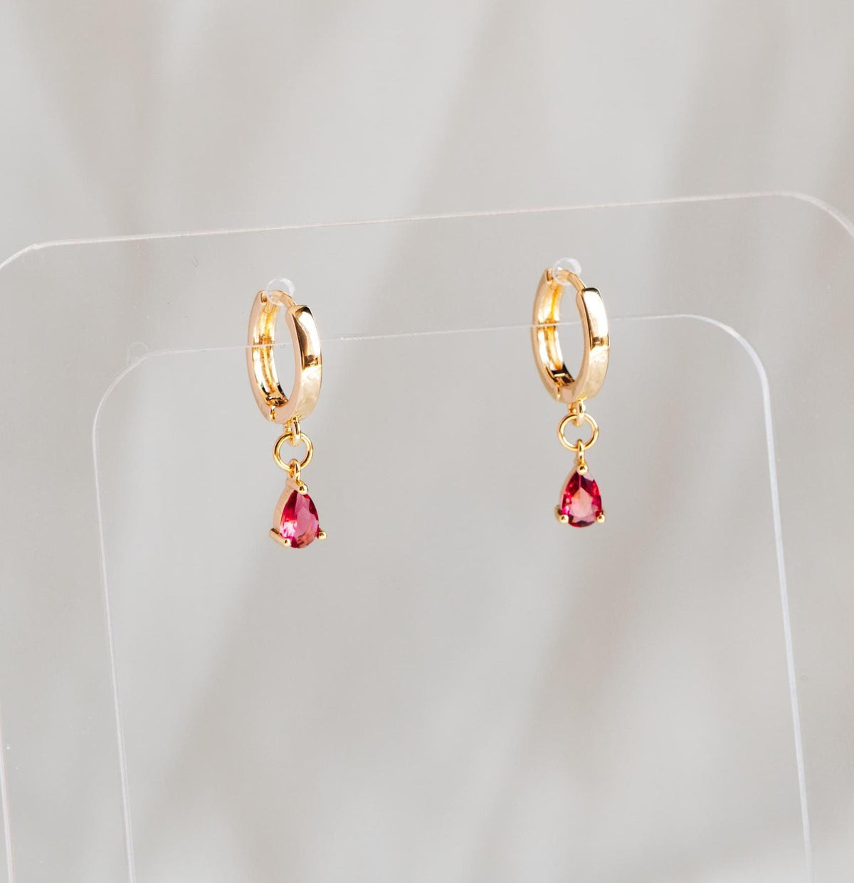 10pcs CZ Pave Teardrop Charms 8.5x5mm, 18K Gold plated Brass, Mini Water Drop Pendants (GB-812)