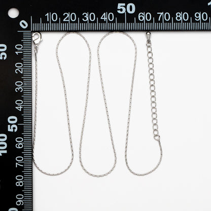 Gold/ Rhodium plated Brass Dainty Chains 0.8mm, 18 Inch Finished Necklace with 4cm Extender Chain, Ready to Wear (#LK-308)