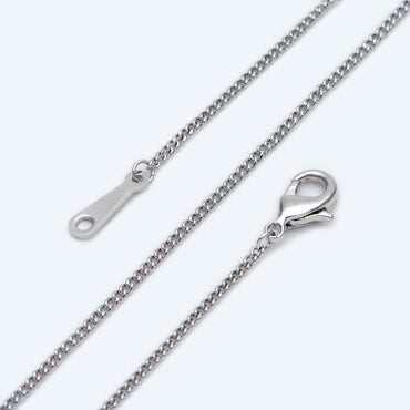 Gold/ Silver Dainty Curb Chains, Gold/ Rhodium plated Brass Finished Necklace, 16.5/ 17.5/ 20 Inches Adjustable, Ready to Wear (#LK-199)