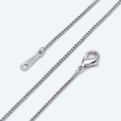 Gold/ Silver Dainty Curb Chains, Gold/ Rhodium plated Brass Finished Necklace, 16.5/ 17.5/ 20 Inches Adjustable, Ready to Wear (#LK-199)