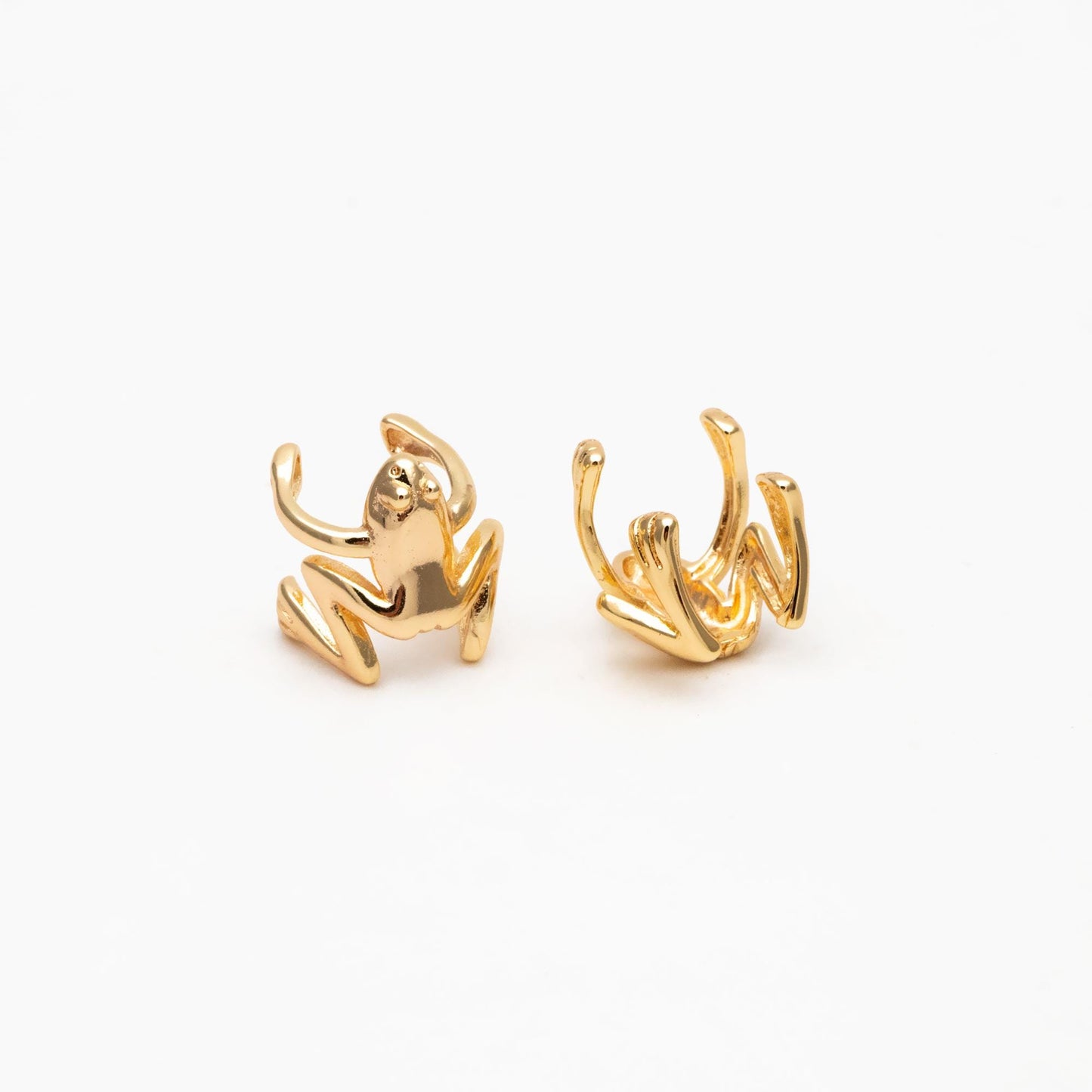 10pcs Gold/ Silver Frog Ear Cuff, Cartilage Ear Cuff, Gold/ Rhodium Plated Brass Ear Cuff, Cartilage Earrings (GB-4545)