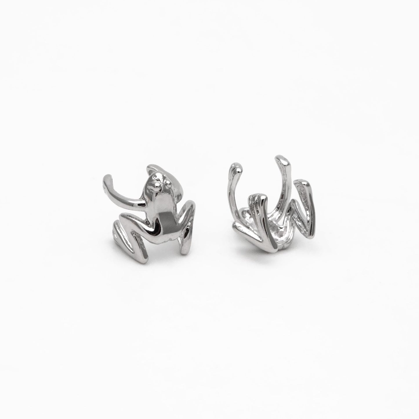 10pcs Gold/ Silver Frog Ear Cuff, Cartilage Ear Cuff, Gold/ Rhodium Plated Brass Ear Cuff, Cartilage Earrings (GB-4545)