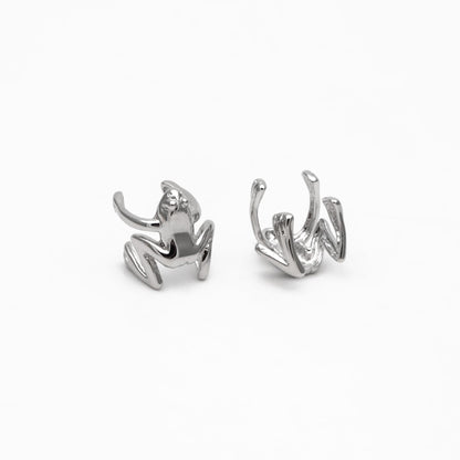 10pcs Gold/ Silver Frog Ear Cuff, Cartilage Ear Cuff, Gold/ Rhodium Plated Brass Ear Cuff, Cartilage Earrings (GB-4545)