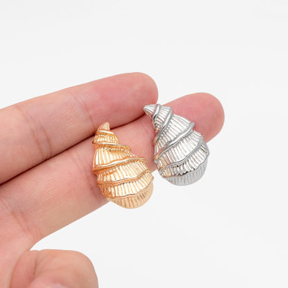 4pcs Gold/ Silver Tone Shell Earrings, Modern Style Earrings, Fashion Earrings, Beach Jewelry (GB-4551)