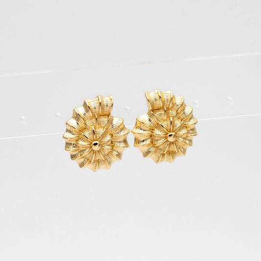 4pcs Gold/ Silver Tone Spiral Shell Earrings, Modern Style Earrings, Fashion Earrings, Beach Jewelry (GB-4571)